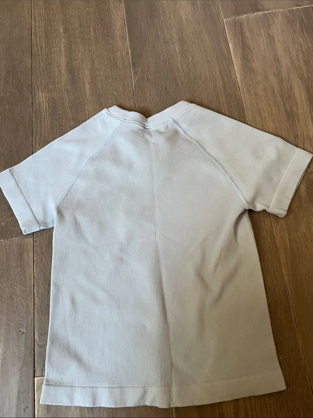 Old Navy Light Blue Ribbed Short Sleeve Tee